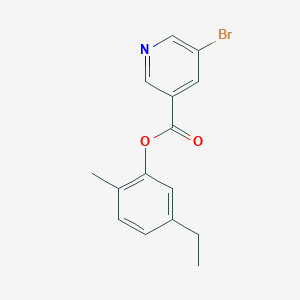 molecular formula C15H14BrNO2 B310364 5-Ethyl-2-methylphenyl5-bromonicotinate 
