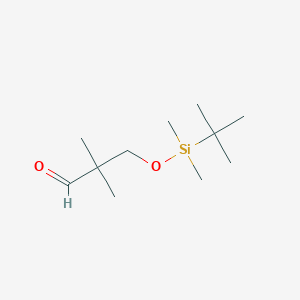 molecular formula C11H24O2Si B3103640 3-(Tert-butyl-dimethyl-silanyloxy)-2,2-dimethyl-propionaldehyde CAS No. 144681-67-4