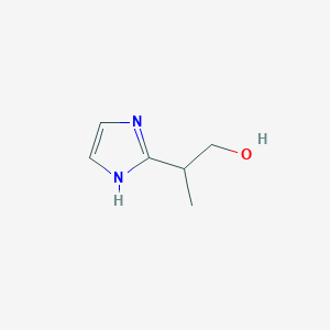 molecular formula C6H10N2O B3103647 2-(1H-imidazol-2-yl)propan-1-ol CAS No. 1447317-08-9