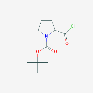 molecular formula C10H16ClNO3 B3103913 tert-Butyl 2-(carbonochloridoyl)-pyrrolidine-1-carboxylate CAS No. 1453263-41-6