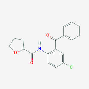 molecular formula C18H16ClNO3 B310403 N-(2-benzoyl-4-chlorophenyl)oxolane-2-carboxamide 