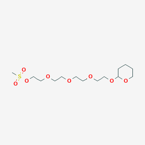 molecular formula C14H28O8S B3104068 MS-Peg4-thp 