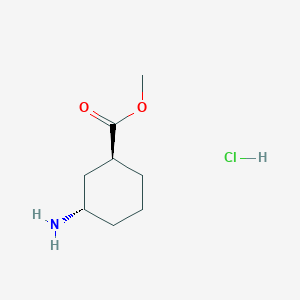 molecular formula C8H16ClNO2 B3104124 Methyl (1S,3S)-3-aminocyclohexane-1-carboxylate hydrochloride CAS No. 1461718-75-1