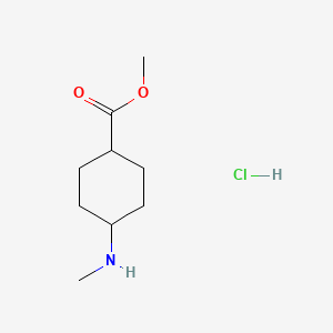 molecular formula C9H18ClNO2 B3104212 trans-Methyl 4-(methylamino)cyclohexanecarboxylate hydrochloride CAS No. 146447-21-4