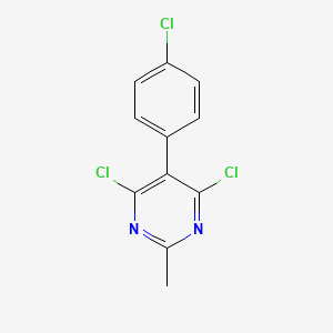 4,6-Dichloro-5-(4-chlorophenyl)-2-methylpyrimidine