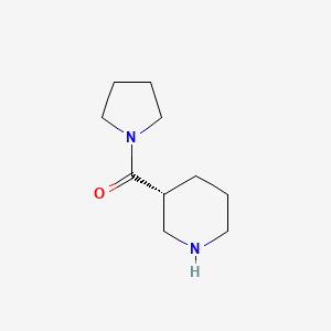 molecular formula C10H18N2O B3104278 (3R)-3-(pyrrolidine-1-carbonyl)piperidine CAS No. 1469387-80-1