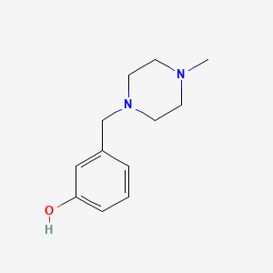 molecular formula C12H18N2O B3104309 3-[(4-methyl-1-piperazinyl)methyl]-Phenol CAS No. 147192-84-5