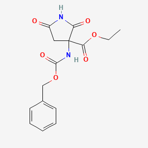 Ethyl 3-(((benzyloxy)carbonyl)amino)-2,5-dioxopyrrolidine-3-carboxylate