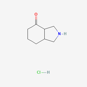 molecular formula C8H14ClNO B3104320 Octahydro-isoindol-4-one hydrochloride CAS No. 147253-53-0