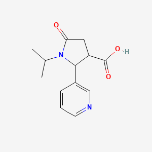 1-Isopropyl-5-oxo-2-(pyridin-3-yl)pyrrolidine-3-carboxylic acid