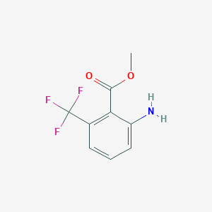molecular formula C9H8F3NO2 B3104344 Methyl 2-amino-6-(trifluoromethyl)benzoate CAS No. 147494-56-2