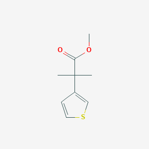 molecular formula C9H12O2S B3104366 2-Methyl-2-thiophen-3-yl-propionic acid methyl ester CAS No. 147632-26-6