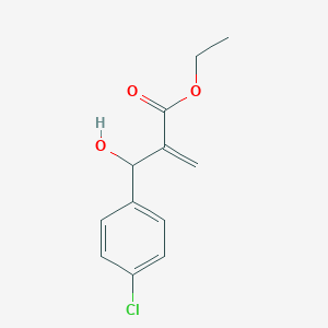 molecular formula C12H13ClO3 B3104398 ETHYL 2-[(4-CHLOROPHENYL)(HYDROXY)METHYL]PROP-2-ENOATE CAS No. 147849-98-7
