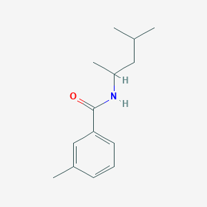 molecular formula C14H21NO B310444 N-(1,3-dimethylbutyl)-3-methylbenzamide 