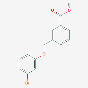 molecular formula C14H11BrO3 B3104471 3-[(3-Bromophenoxy)methyl]benzoic acid CAS No. 148255-32-7