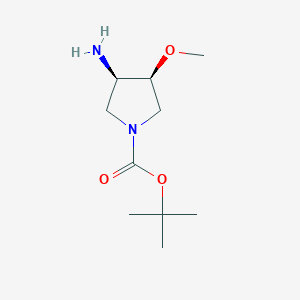 molecular formula C10H20N2O3 B3104477 (3R,4S)-tert-Butyl 3-amino-4-methoxypyrrolidine-1-carboxylate CAS No. 148260-94-0