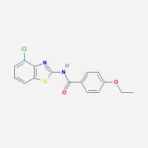 molecular formula C16H13ClN2O2S B310449 N-(4-chloro-1,3-benzothiazol-2-yl)-4-ethoxybenzamide 