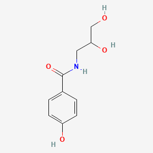 molecular formula C10H13NO4 B3104527 N-(2,3-dihydroxypropyl)-4-hydroxybenzamide CAS No. 1485506-79-3