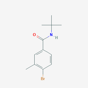 molecular formula C12H16BrNO B3104604 4-Bromo-N-tert-butyl-3-methylbenzamide CAS No. 149105-17-9