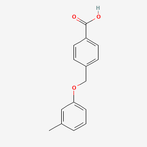 molecular formula C15H14O3 B3104674 4-[(3-methylphenoxy)methyl]benzoic Acid CAS No. 149288-31-3