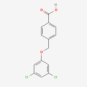 molecular formula C14H10Cl2O3 B3104696 4-[(3,5-Dichlorophenoxy)methyl]benzoic acid CAS No. 149288-43-7