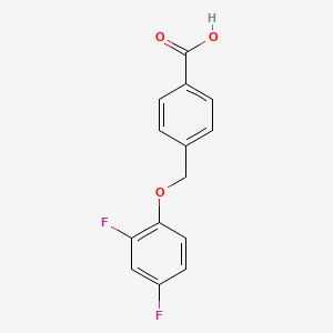 molecular formula C14H10F2O3 B3104698 4-[(2,4-Difluorophenoxy)methyl]benzoic acid CAS No. 149288-45-9