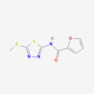molecular formula C8H7N3O2S2 B310472 N-(5-(methylthio)-1,3,4-thiadiazol-2-yl)furan-2-carboxamide 