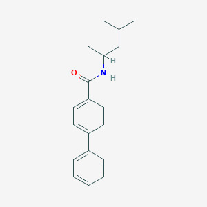 molecular formula C19H23NO B310476 N-(1,3-dimethylbutyl)[1,1'-biphenyl]-4-carboxamide 