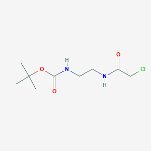 molecular formula C9H17ClN2O3 B3104796 Tert-butyl 2-[(chloroacetyl)amino]ethylcarbamate CAS No. 149979-14-6