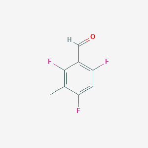 molecular formula C8H5F3O B3104874 2,4,6-Trifluoro-3-methylbenzaldehyde CAS No. 1504554-92-0