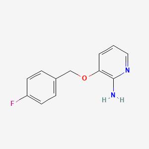 molecular formula C12H11FN2O B3104997 3-[(4-Fluorophenyl)methoxy]pyridin-2-amine CAS No. 151410-97-8