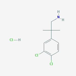 molecular formula C10H14Cl3N B3105076 2-(3,4-Dichlorophenyl)-2-methylpropylamine HCl CAS No. 151947-48-7
