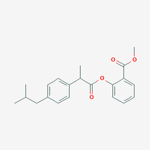 molecular formula C21H24O4 B310519 Methyl 2-{[2-(4-isobutylphenyl)propanoyl]oxy}benzoate 