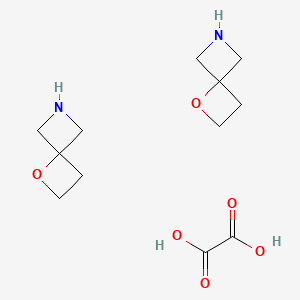 molecular formula C12H20N2O6 B3105242 1-Oxa-6-azaspiro[3.3]heptane hemioxalate CAS No. 1523606-38-3