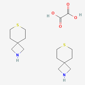 molecular formula C16H28N2O4S2 B3105255 7-Thia-2-azaspiro[3.5]nonane hemioxalate CAS No. 1523606-48-5