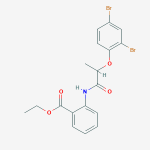 Ethyl 2-{[2-(2,4-dibromophenoxy)propanoyl]amino}benzoate