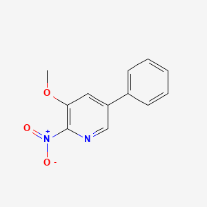 molecular formula C12H10N2O3 B3105346 3-Methoxy-2-nitro-5-phenylpyridine CAS No. 152684-17-8