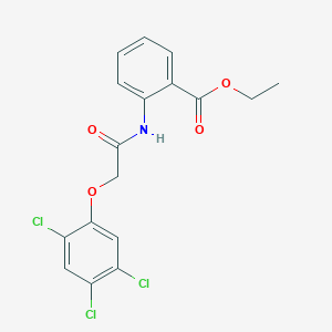molecular formula C17H14Cl3NO4 B310541 Ethyl 2-{[(2,4,5-trichlorophenoxy)acetyl]amino}benzoate 