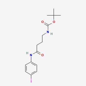 molecular formula C15H21IN2O3 B3105577 tert-butyl 3-(4-iodophenylcarbamoyl)propylcarbamate CAS No. 1539292-58-4