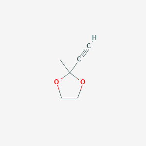 molecular formula C6H8O2 B3105666 2-Ethynyl-2-methyl-1,3-dioxolane CAS No. 15441-75-5
