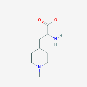 molecular formula C10H20N2O2 B3105671 Methyl 2-amino-3-(1-methylpiperidin-4-yl)propanoate CAS No. 1544167-84-1