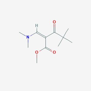 molecular formula C11H19NO3 B3105777 Methyl 2-((dimethylamino)methylene)-4,4-dimethyl-3-oxopentanoate CAS No. 154934-91-5