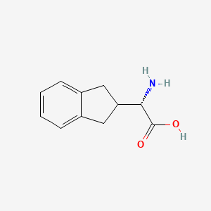 molecular formula C11H13NO2 B3105804 (S)-2-Amino-2-(2,3-dihydro-1H-inden-2-yl)acetic acid CAS No. 155239-51-3