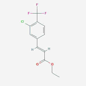 molecular formula C12H10ClF3O2 B3105897 Ethyl 3-(3-chloro-4-(trifluoromethyl)phenyl)acrylate CAS No. 155626-44-1