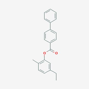 molecular formula C22H20O2 B310597 5-Ethyl-2-methylphenyl [1,1'-biphenyl]-4-carboxylate 