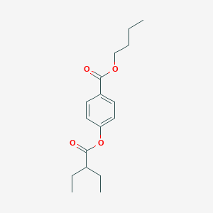 molecular formula C17H24O4 B310599 Butyl 4-[(2-ethylbutanoyl)oxy]benzoate 