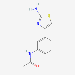 molecular formula C11H11N3OS B3106000 N-[3-(2-amino-1,3-thiazol-4-yl)phenyl]acetamide CAS No. 156171-61-8