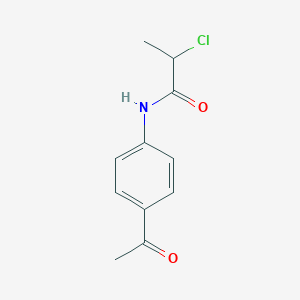 molecular formula C11H12ClNO2 B3106038 N-(4-acetylphenyl)-2-chloropropanamide CAS No. 156369-45-8