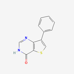 molecular formula C12H8N2OS B3106052 7-phenylthieno[3,2-d]pyrimidin-4(3H)-one CAS No. 156424-60-1