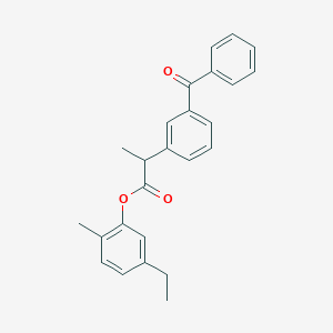 molecular formula C25H24O3 B310610 5-Ethyl-2-methylphenyl 2-(3-benzoylphenyl)propanoate 